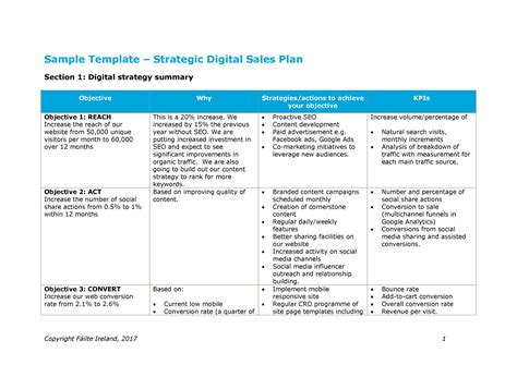 sales plan for sales reps